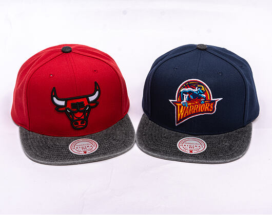 Kšiltovka Mitchell & Ness - NBA Denim Patchwork - Chicago Bulls - Red