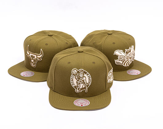 Cap Mitchell & Ness - NBA Fashion Basic Snapback - Boston Celtics - Olive