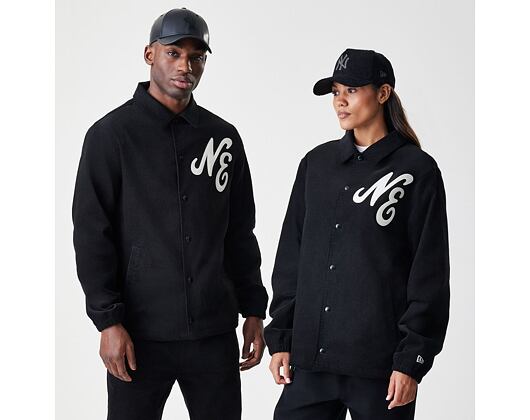 Jacket New Era - Branded Cord Coach Jacket - Black
