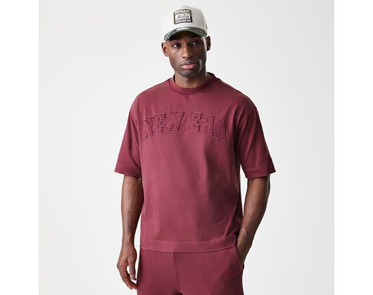Tee New Era - Branded Washed Oversized Tee - Burgundy