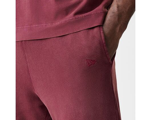 Pants New Era - Branded Washed Straight Sweatpants - Burgundy