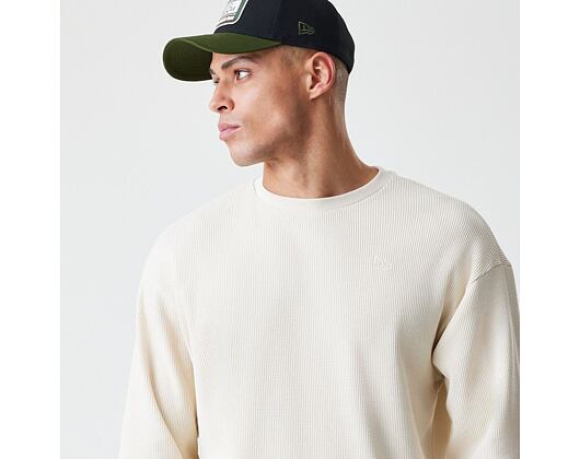 Tee New Era - Branded Longsleeve Waffle Tee - Cream