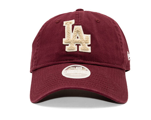 Womens Cap New Era - MLB Boucle 9TWENTY - LA Dodgers - Burgundy / Cream