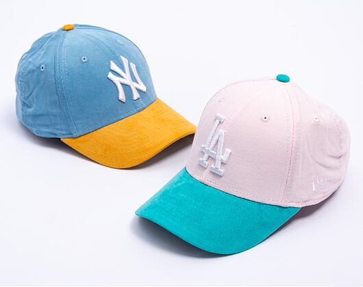 Kids Cap New Era - MLB Kids Cord 9FORTY - LA Dodgers - Light Pink / Mint