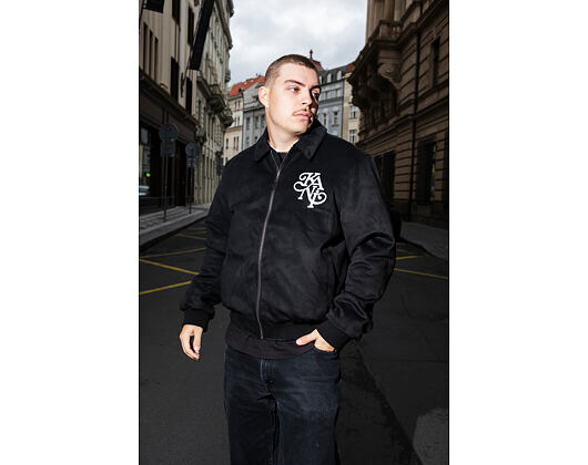 Jacket Karl Kani - Legacy Faux Suede Bowling Jacket - Black