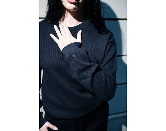 Tee New Era - Branded Longsleeve Waffle Tee - Black