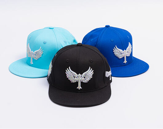 Kšiltovka Reflection Luxury Shine Loud Snapback - Satin Black / White