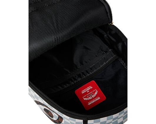 Sprayground Cream And Brown Tear Check Backpack