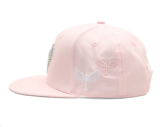 Kšiltovka Reflection Luxury Shine Loud Snapback - Baby Pink/ White