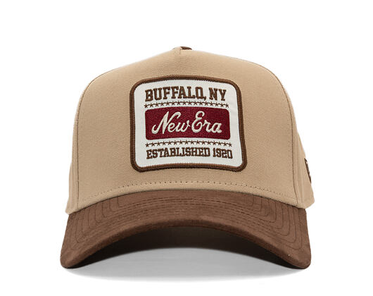 Cap New Era - Branded Suede Patch 9FORTY A-Frame - Camel