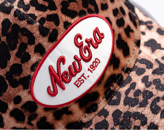 Womens Cap New Era - Branded Leopard 9FORTY M-CROWN Trucker - Camel