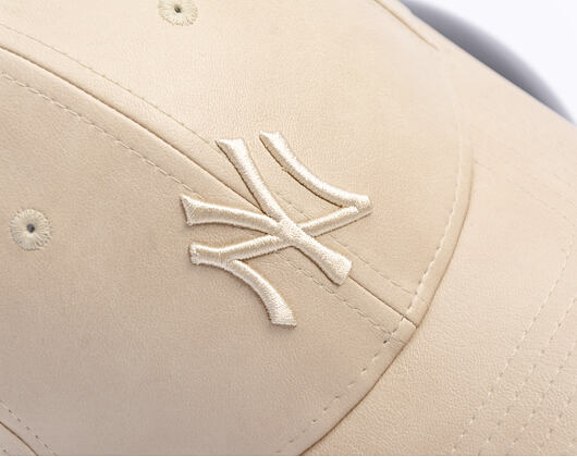 Womens Cap New Era - MLB PU Leather 9FORTY - NY Yankees - Stone