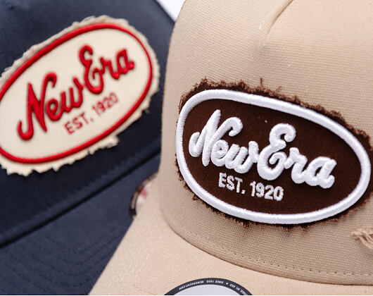 Cap New Era - Branded Oval Canvas Distress 9FORTY Trucker - Camel
