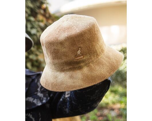 Bucket Hat Kangol - Tie Dye Knit Bucket - Tan/Natural