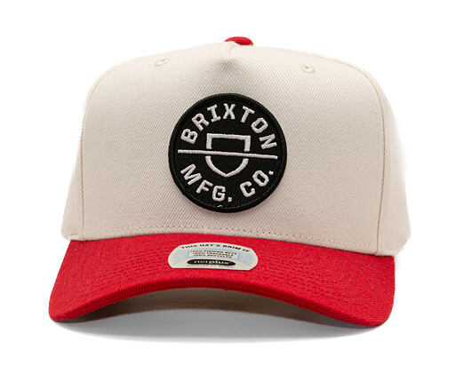 Cap Brixton - Crest MP Snapback - Off White/Rush