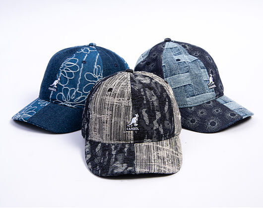Cap Kangol - TRENDS PACK - Denim Mashup Baseball - Black Topstitch