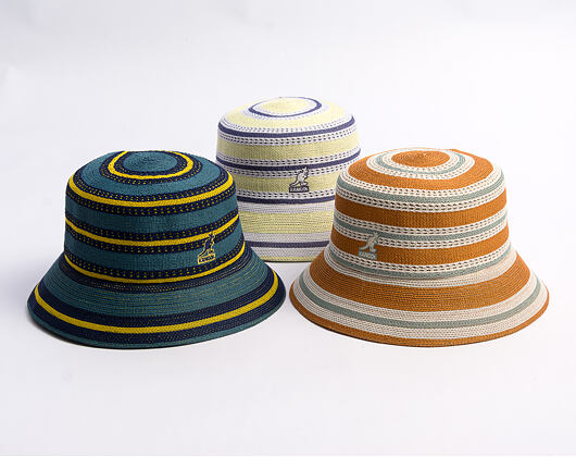 Bucket Hat Kangol - Tropic Resort Stripe Lahinch - Rustic Caramel Multi