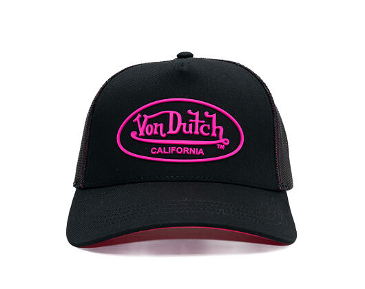 Cap Von Dutch - Trucker - Rubber Logo Black/Electric Pink