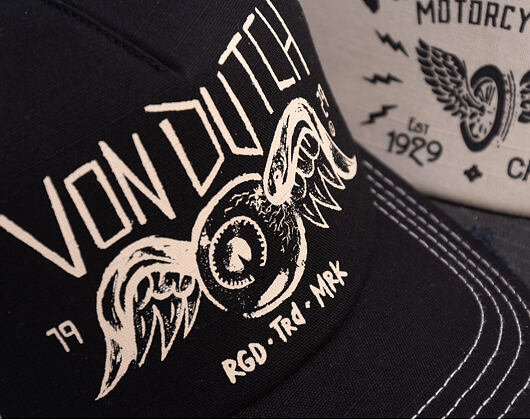 Cap Von Dutch - Trucker - Eye Out Side Patch Black/White