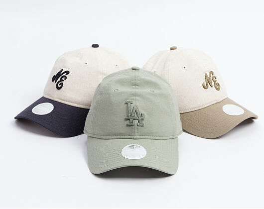 Womens Cap New Era - MLB Midi Linen 9TWENTY - LA Dodgers - Pastel Green