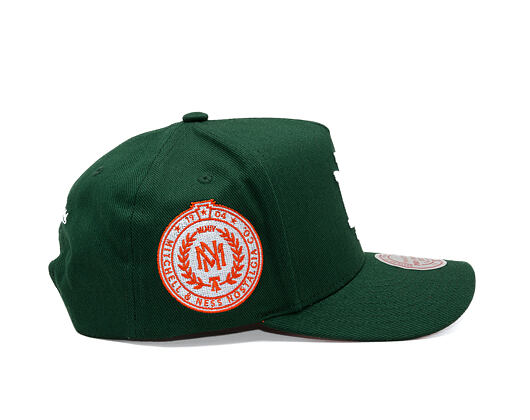 Cap Mitchell & Ness  - Branded Emerald Slam Pro Pinch Snapback - Green/Orange