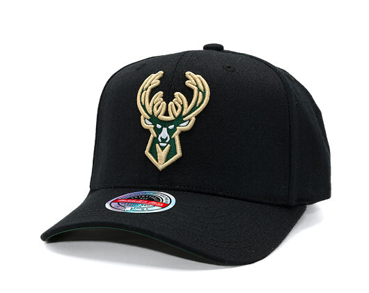Cap Mitchell & Ness  - NBA Classic Red Snapback Custom Patch - Milwaukee Bucks - Black