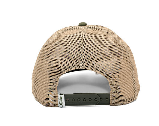 Cap New Era - Branded Wild West Patch 9FORTY M-CROWN A-Frame Trucker - New Olive / Stone