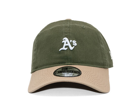 Cap New Era - MLB Mini Logo Washed Contrast 9TWENTY - Oakland Athletics - New Olive / Camel