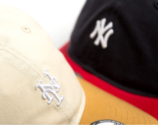 Cap New Era - MLB Mini Logo Washed Contrast 9TWENTY - NY Mets - Cream / Dusted Ochre