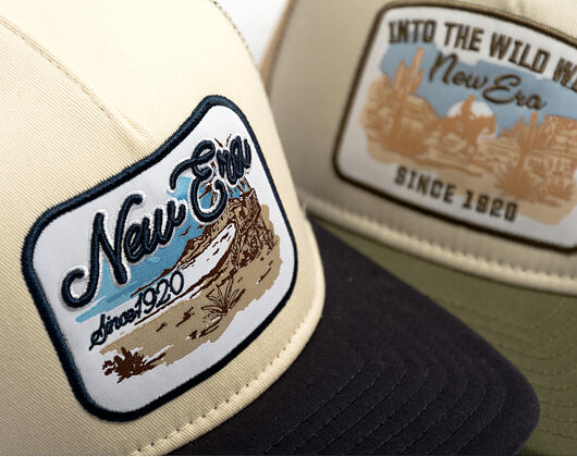 Cap New Era - Branded Wild West Patch 9FORTY M-CROWN A-Frame Trucker - Cream / Navy
