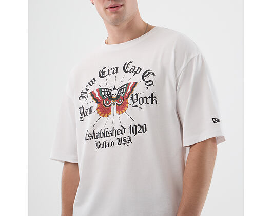 Tee New Era - Branded Oversized Graphic Tee - White