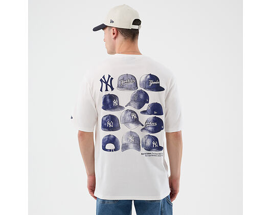 Tee New Era - MLB Cap Graphic Oversized Tee - NY Yankees - White