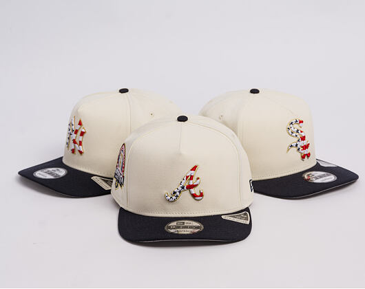 Cap New Era - MLB "American Flag" 9FIFTY - Atlanta Braves - Chrome White
