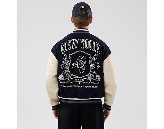 Jacket New Era - Branded Oversized Varsity Jacket - Navy