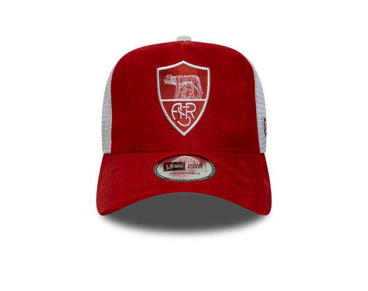 Cap New Era - Faux Suede 9FORTY A-Frame Trucker - AS Roma - Red