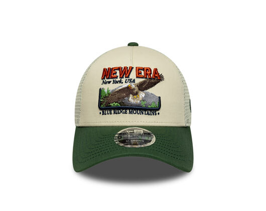 Cap New Era - Branded Graphic 9FORTY M-CROWN A-Frame Trucker - Cream / Cilantro Green