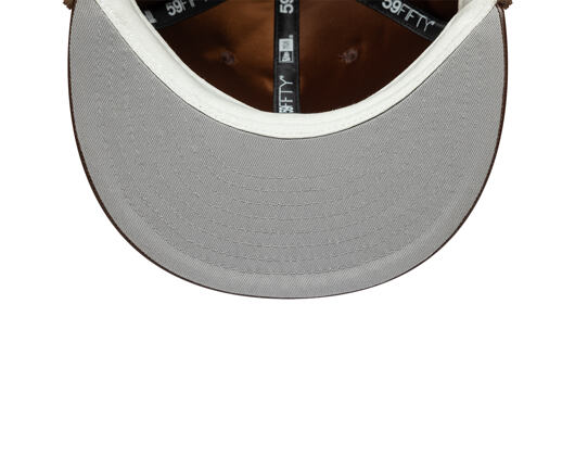 Cap New Era - MLB IMAGE DROP Leather Dog-Ear 59FIFTY - NY Yankees - Deep Auburn