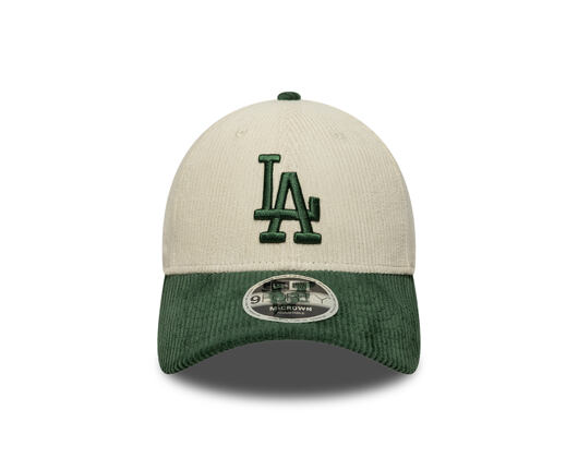 Cap New Era - MLB Cord 9FORTY M-CROWN - LA Dodgers - Cream / Cilantro Green