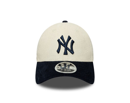 Cap New Era - MLB Cord 9FORTY M-CROWN - NY Yankees - Cream / Navy