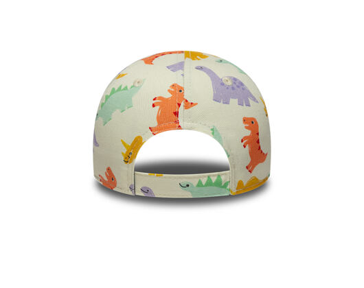 Kids Cap New Era - Branded All-Over Dino Print 9FORTY - Cream