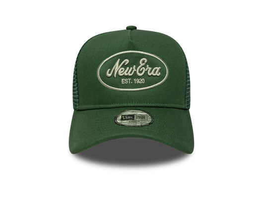 Kids Cap New Era - Branded Oval Patch 9FORTY A-Frame Trucker - Cilantro Green / Soft Grass