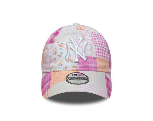 Kids Cap New Era - MLB Patchwork 9TWENTY - NY Yankees - Blush Pink / Fuchsia