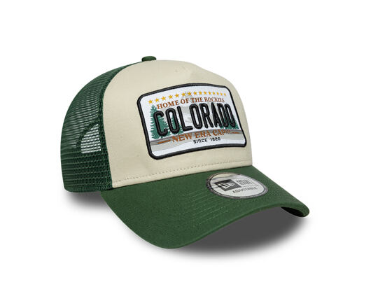 Cap New Era - Branded Licence Plate 9FORTY A-Frame Trucker - Cilantro Green / Stone