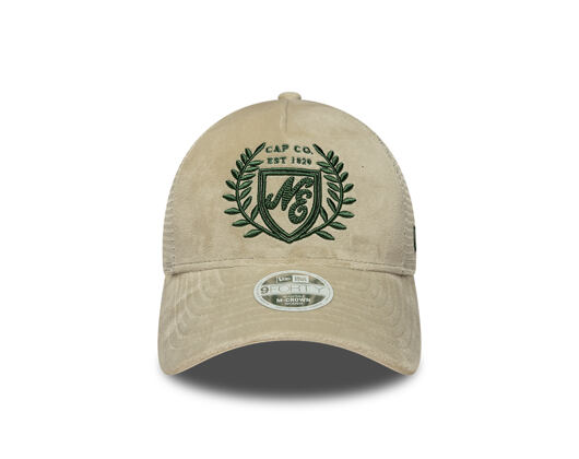 Womens Cap New Era - Branded Velour 9FORTY M-CROWN A-Frame Trucker - Cream