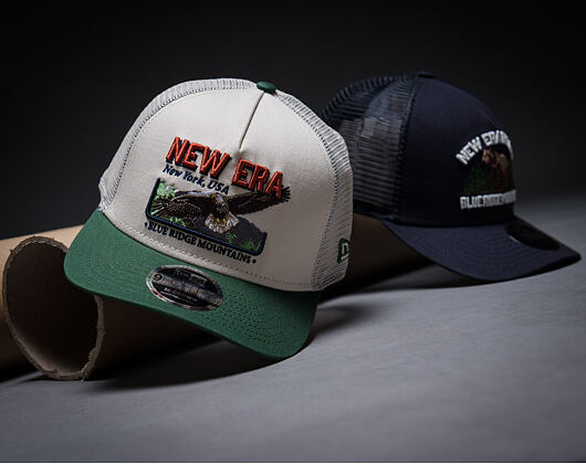 Cap New Era - Branded Graphic 9FORTY M-CROWN A-Frame Trucker - Cream / Cilantro Green