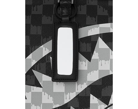 Bag Sprayground - Black And White Drip Check Shark Tote