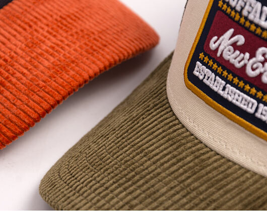 Cap New Era - Branded Patch Cord 9FORTY A-Frame Trucker - Cream / New Olive