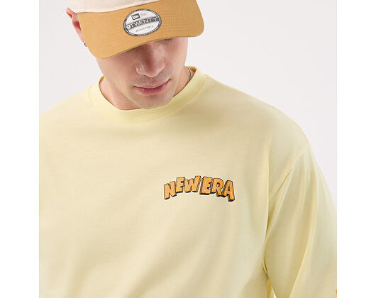 Tee New Era - Branded Beach Party Graphic Oversized Tee - Yellow
