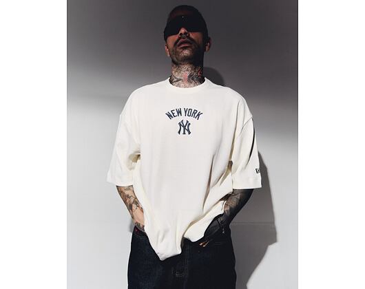 Tee New Era - MLB Waffle Box Tee - NY Yankees - Off White