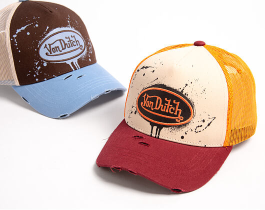 Cap Von Dutch - Baseball - Print & Embroidery - Red / Yellow